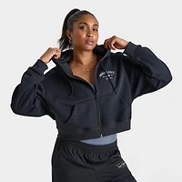 Women's New Balance Rise Cropped Full-Zip Hoodie