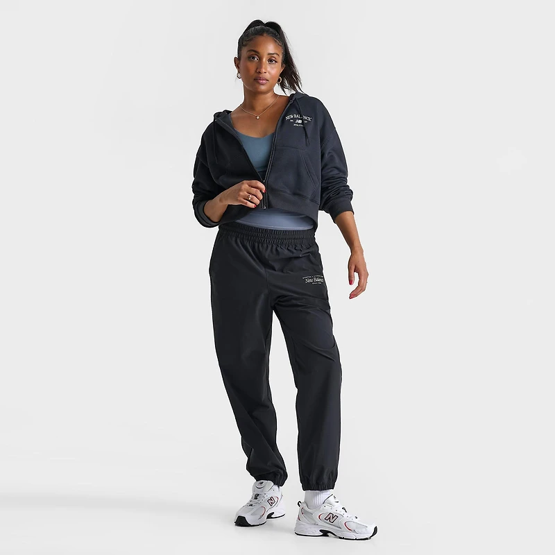 Women's New Balance Rise Cropped Full-Zip Hoodie