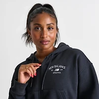 Women's New Balance Rise Cropped Full-Zip Hoodie
