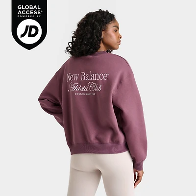 Women's New Balance Linear Club Crewneck Sweatshirt