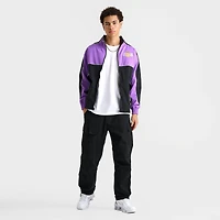 Men's Mitchell & Ness Los Angeles Lakers NBA Mesh Nylon Full-Zip Jacket