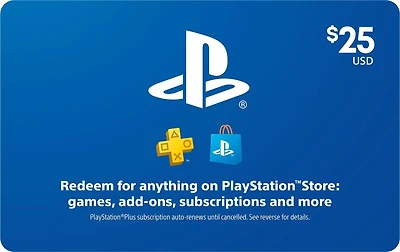 $25 PlayStation Store Gift Card (Digital Code)