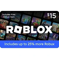 Roblox $15 Digital Gift Card (Includes Bonus Virtual Item)