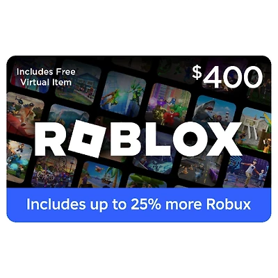 Roblox $400 Digital Gift Card (Includes Bonus Virtual Item)