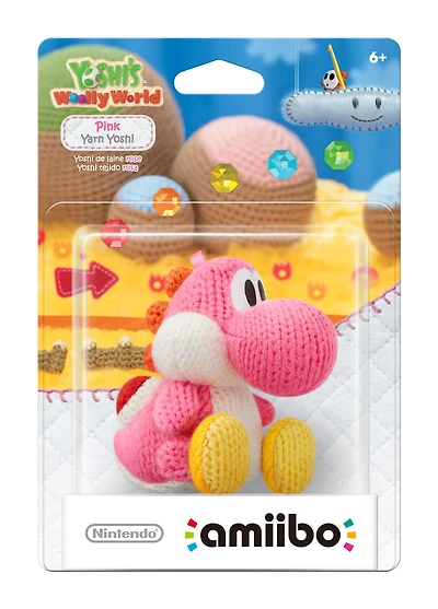 Yoshi's Woolly World Pink Yarn Yoshi amiibo