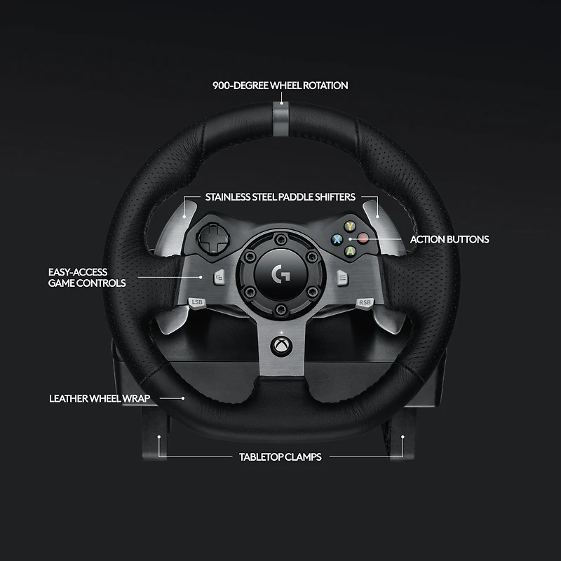 Logitech G920 Driving Force Racing Wheel for Xbox One and PC