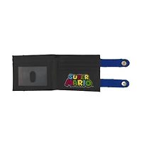 Super Mario Bros Mario Overalls Bifold Snap Wallet
