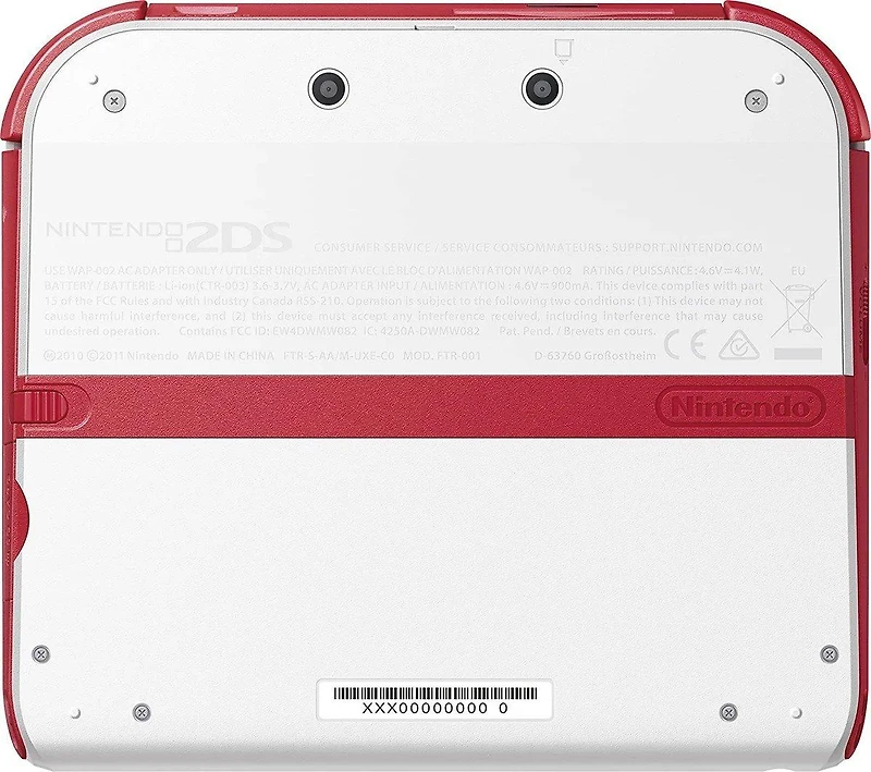 Nintendo 2DS Handheld Console White/Red