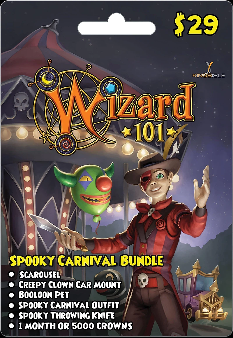 KingsIsle Wizard101 Spooky Carnival Bundle Digital Card
