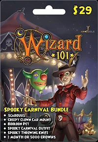 KingsIsle Wizard101 Spooky Carnival Bundle Digital Card