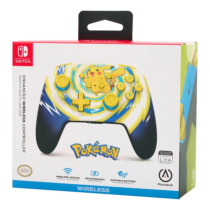 PowerA Enhanced Wireless Controller for Nintendo Switch Pikachu Vortex