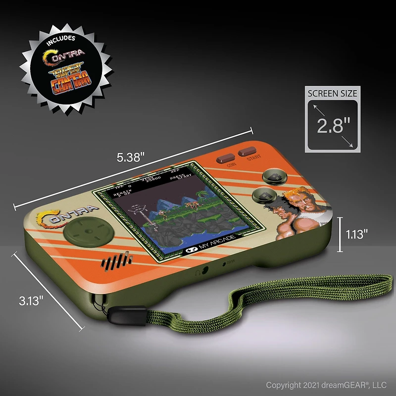 My Arcade Contra Pocket Player Handheld Portable Video Game System Contra