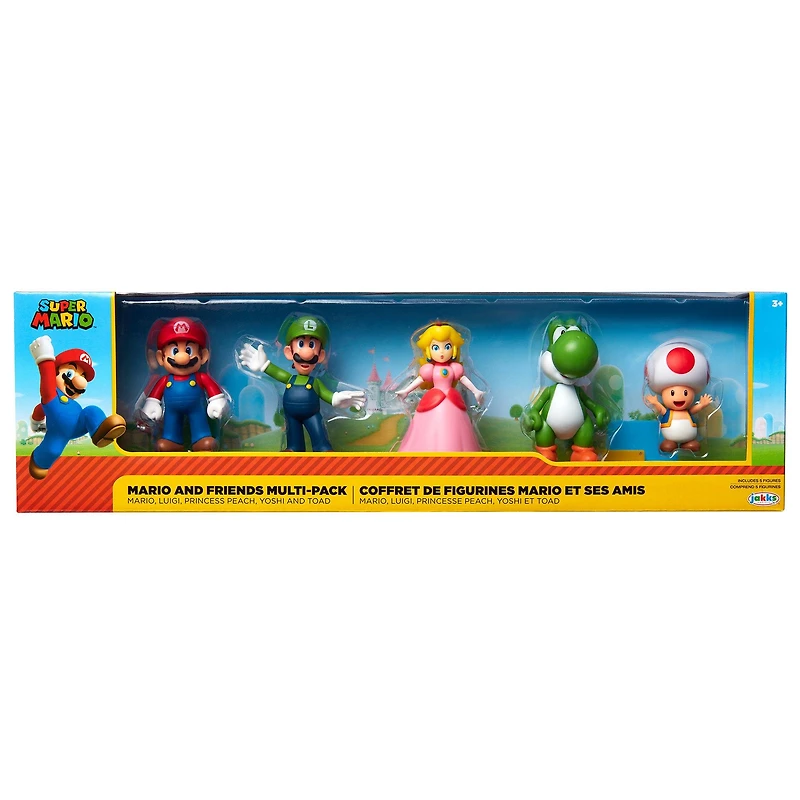 Jakks Pacific Super Mario Bros. Mario and Friends Multi-Pack Action Figures