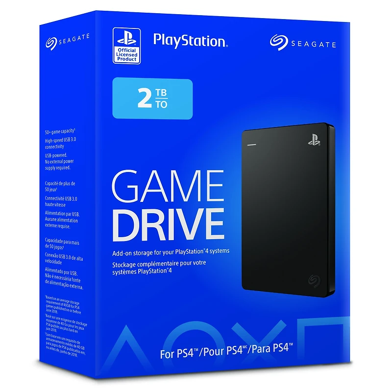 Seagate Game Drive Black 2TB - PlayStation 4
