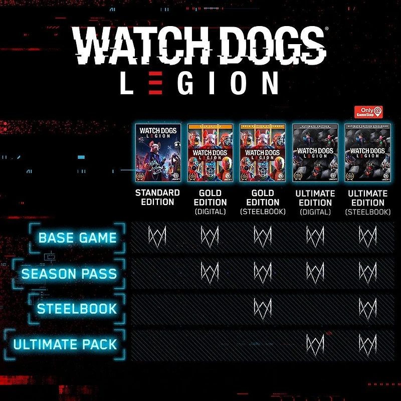 Watch Dogs Legion Deluxe Edition Gold Steelbook