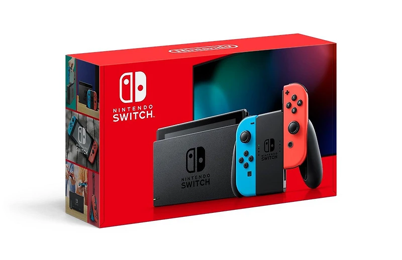 Nintendo Switch with Neon Blue/Neon Red Joy-Con Controller