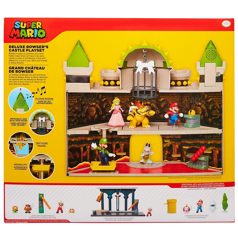 Jakks Pacific Super Mario Bros. Deluxe Bowser's Castle Playset