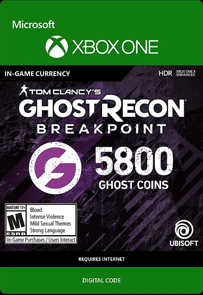 Tom Clancy's Ghost Recon Breakpoint Ghost Coins 5,800 - Xbox One