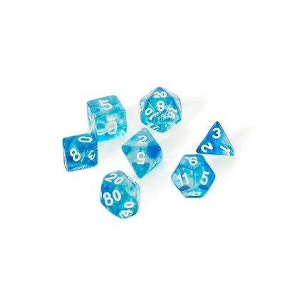 Atrix 7-Dice Set - Clear and Blue GameStop Exclusive