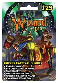 KingsIsle Wizard101 Creepier Carnival Bundle Digital Card