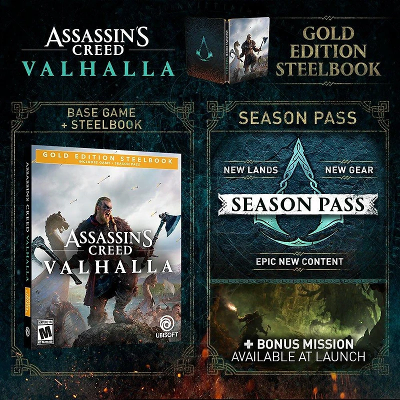 Assassin's Creed: Valhalla Gold Steelbook