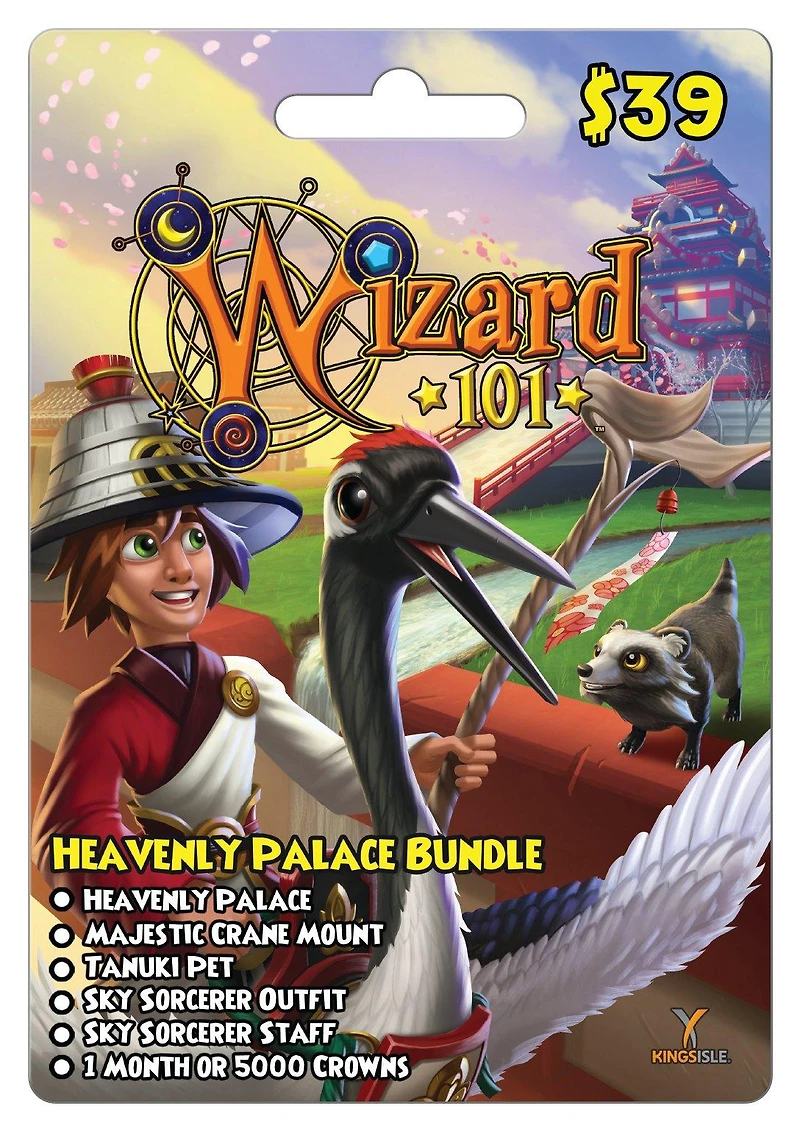 KingsIsle Wizard101 Heavenly Palace Bundle Card