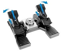 Logitech Professional Flight Simulation Rubber Pedals with Toe Brake