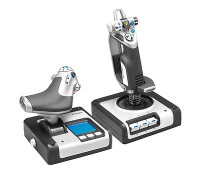 Logitech X52 H.O.T.A.S. Throttle and Stick Simulation Controller for PC Black and Silver