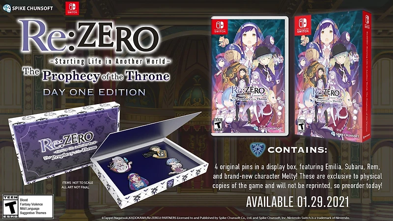 Re:ZERO - The Prophecy of the Throne Day One - Nintendo Switch