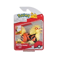 Jazwares Pokemon Arcanine 4.5-in Battle Feature Figure with Fire Missile Attack