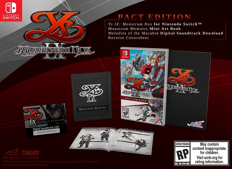 Ys IX: Monstrum Nox Pact - Nintendo Switch