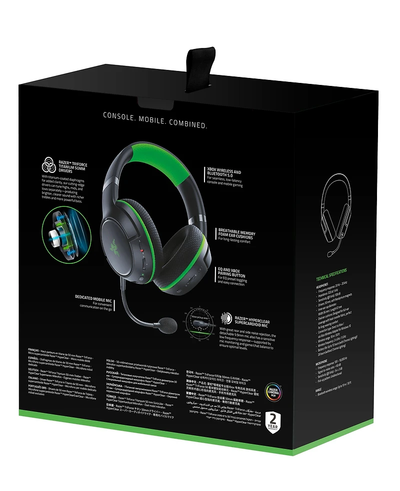 Razer Kaira Pro Wireless Gaming Headset for Xbox Series X Black