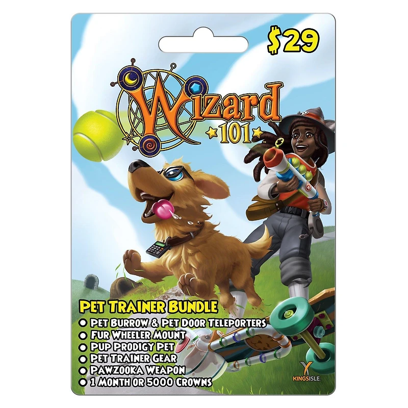 KingsIsle WIzard101 Pet Trainer Bundle Card