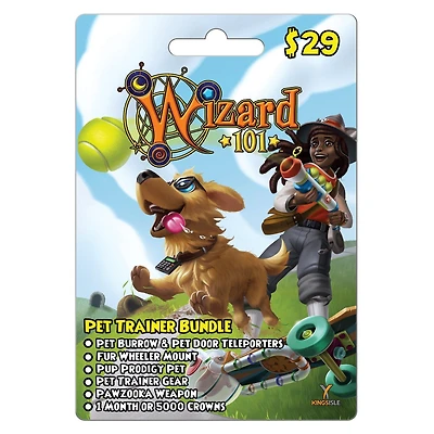 KingsIsle WIzard101 Pet Trainer Bundle Card