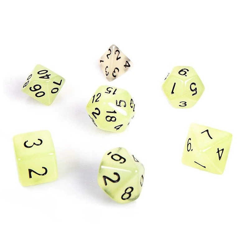 Atrix D20 Glow-in-the-Dark Dice 7-set GameStop Exclusive