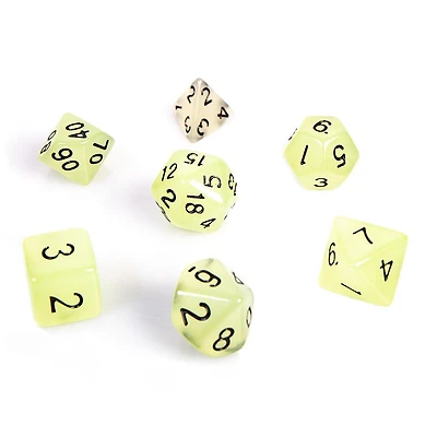Atrix D20 Glow-in-the-Dark Dice 7-set GameStop Exclusive