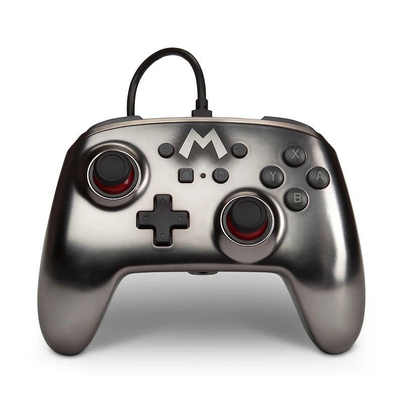 PowerA Enhanced Wired Controller for Nintendo Switch - Mario Silver