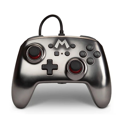 PowerA Enhanced Wired Controller for Nintendo Switch - Mario Silver