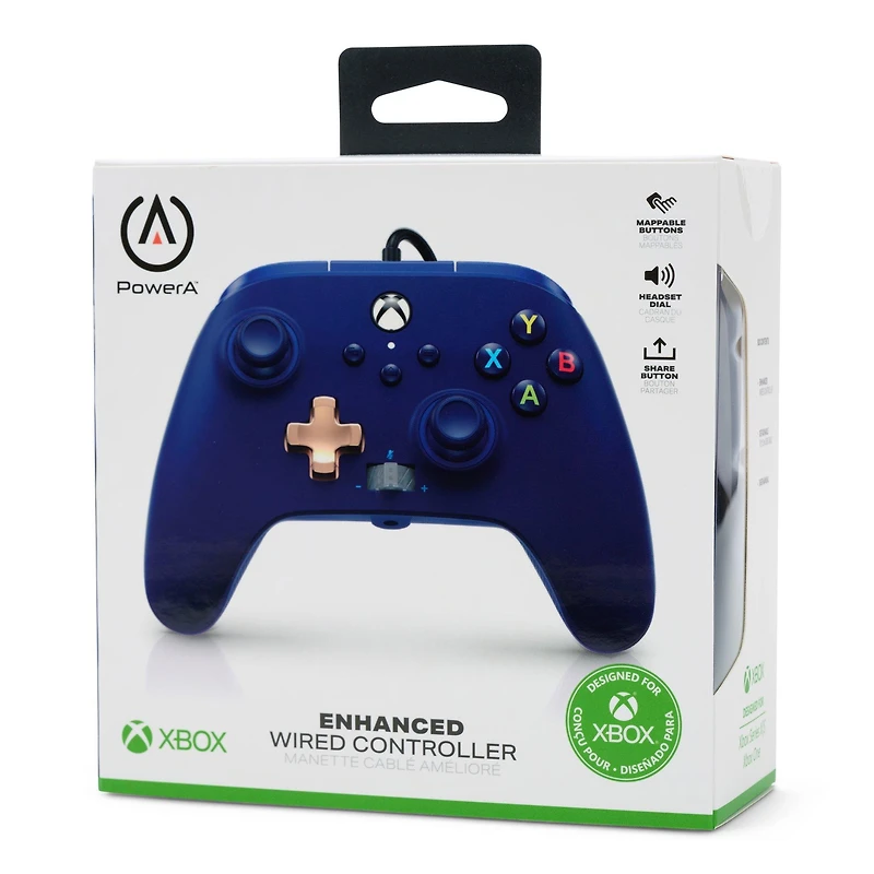 PowerA Enhanced Wired Controller for Xbox Series X/S Midnight Blue