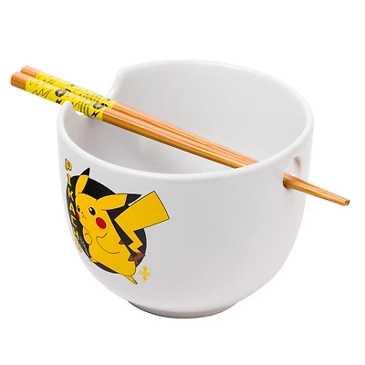 Pokemon Pikachu Ramen Bowl with Chopsticks