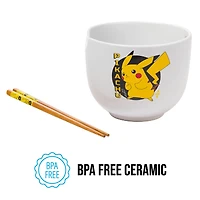 Pokemon Pikachu Ramen Bowl with Chopsticks