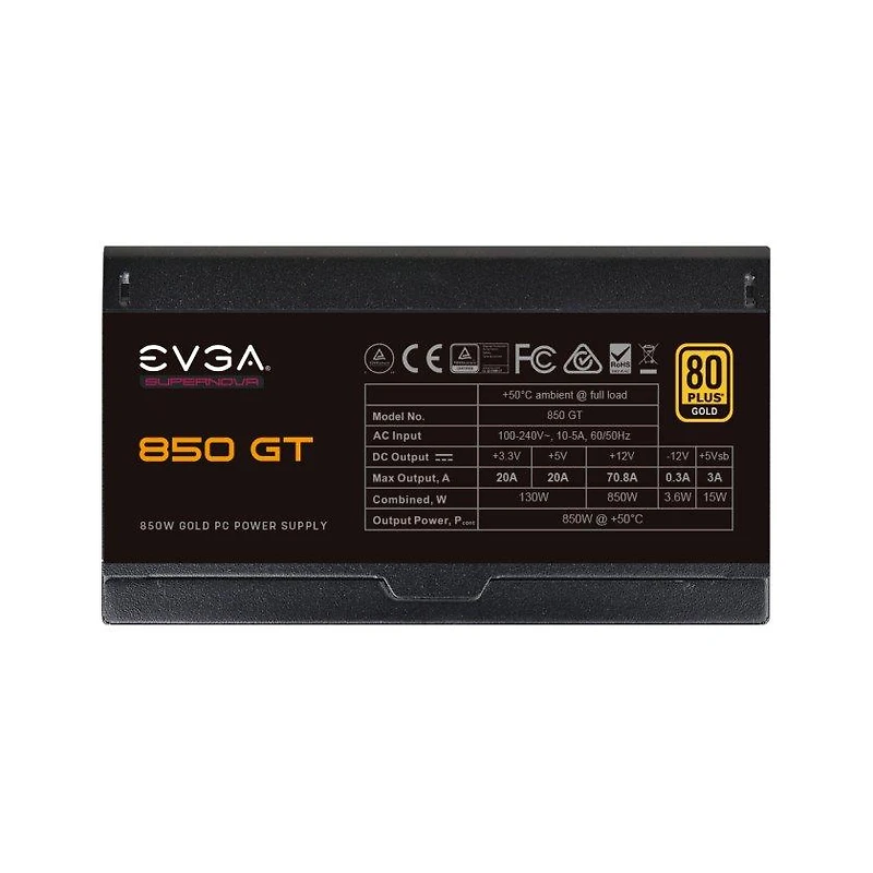 EVGA SuperNOVA GT 80 Plus Gold Fully Modular Power Supply 850W
