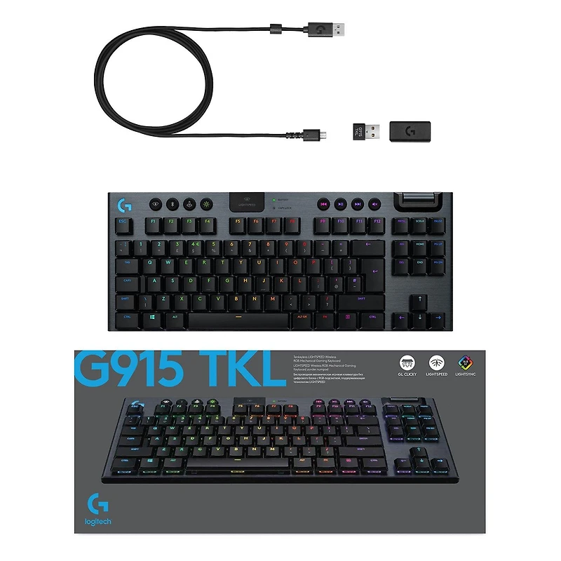 Logitech G915 TKL LIGHTSPEED Wireless Gaming Keyboard GL Clicky