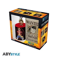 One Piece Monkey D. Luffy Mug Notebook and Keychain Gift Set