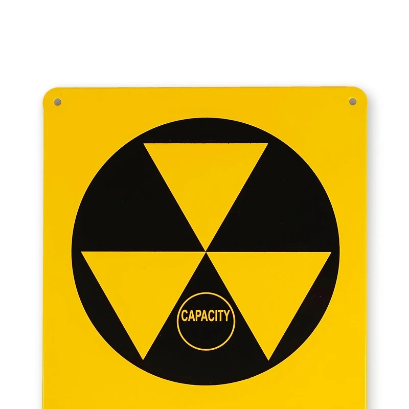 Vintage Fallout Shelter Nuclear Warning Metal Sign Replica