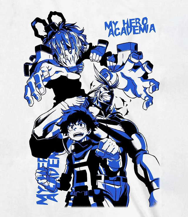 My Hero Academia Hero and Villain Print Mens T-Shirt