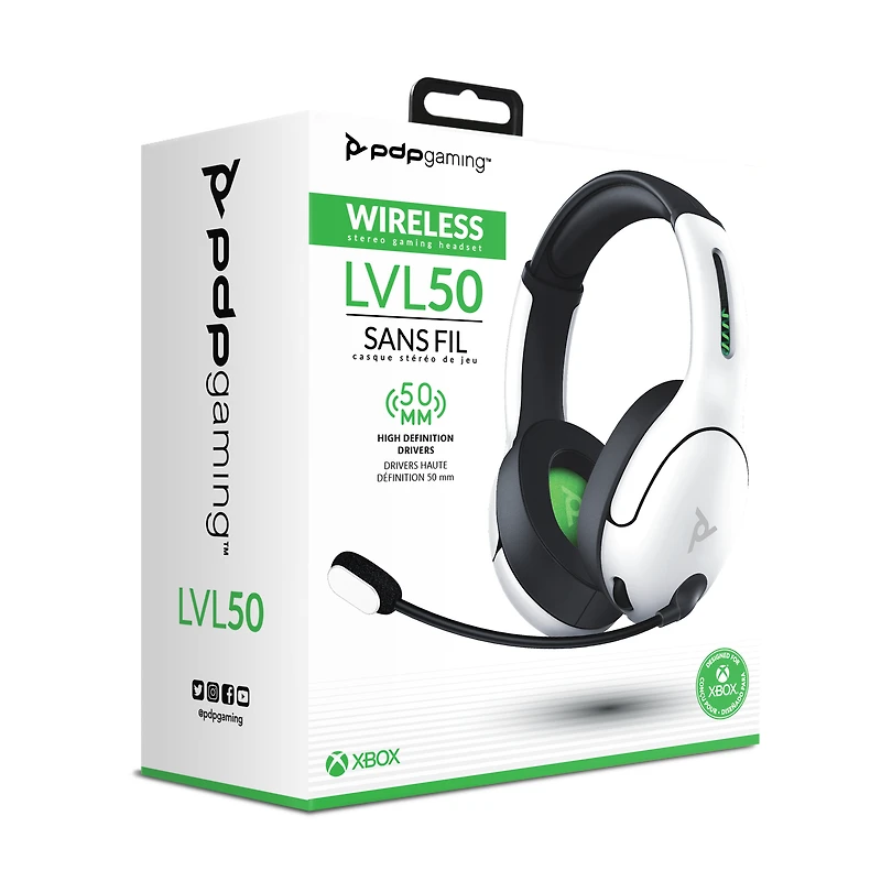 PDP Gaming LVL50 Wired Stereo Headset White - Xbox Series X
