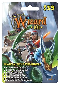 KingsIsle Wizard101 Blacksmiths Fjord Bundle 39 Dollar Gift Card Digital