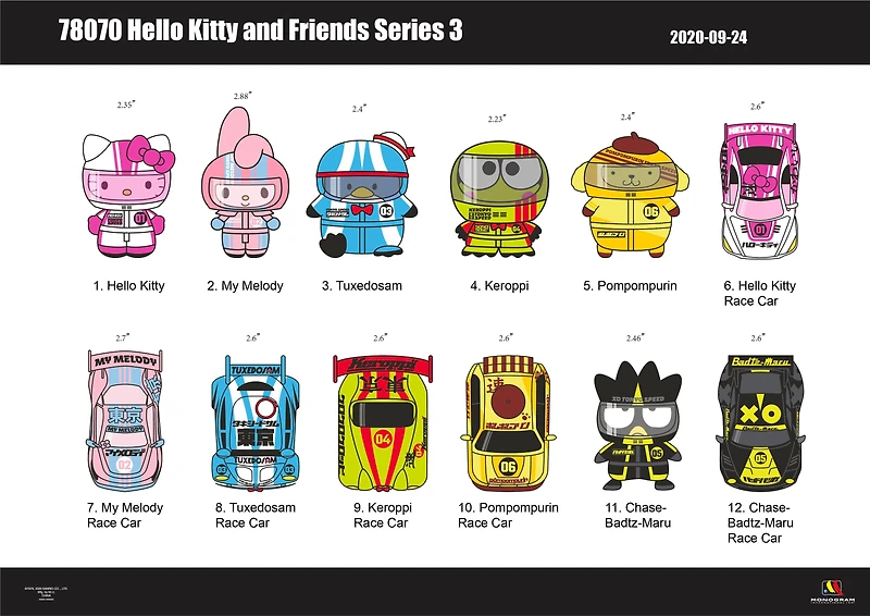 Hello Kitty and Friends 3D Foam Character Series 3 Bag Clip Blind Bag