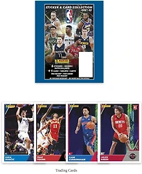 Panini 2021-22 NBA Basketball Hybrid Sticker and Trading Cards Bundle